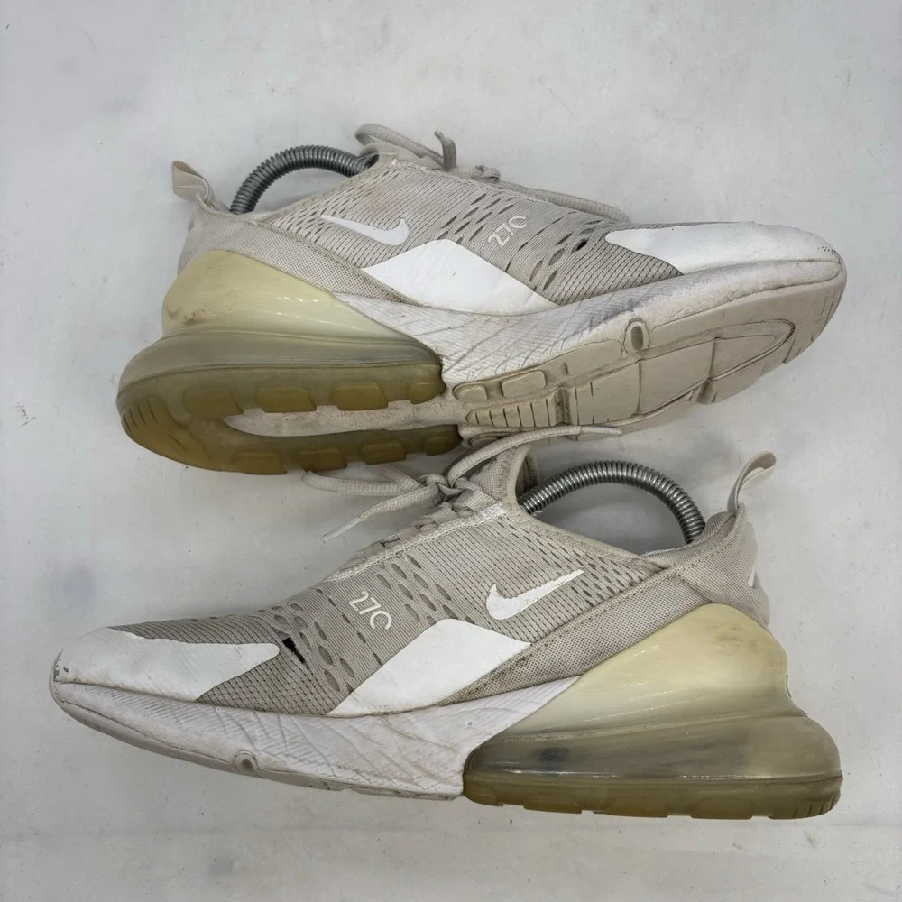 Nike Air Max 270 Shoes Womens 8 Youth 6.5 Y 'Triple White' 943345-103